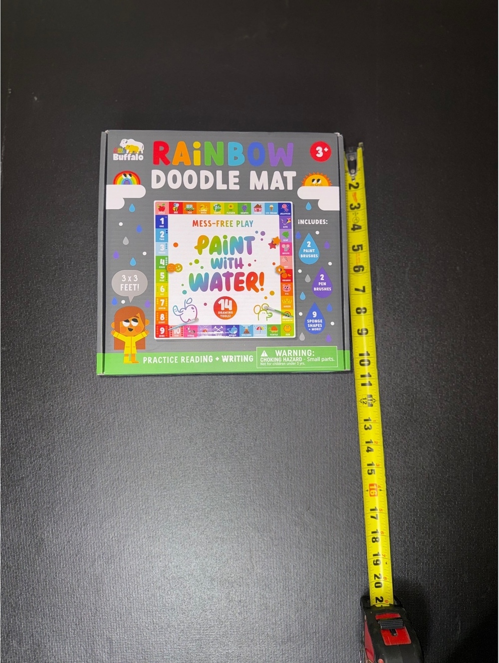 Little Buffalo Rainbow Doodle Mat - Mess-Free Water Painting